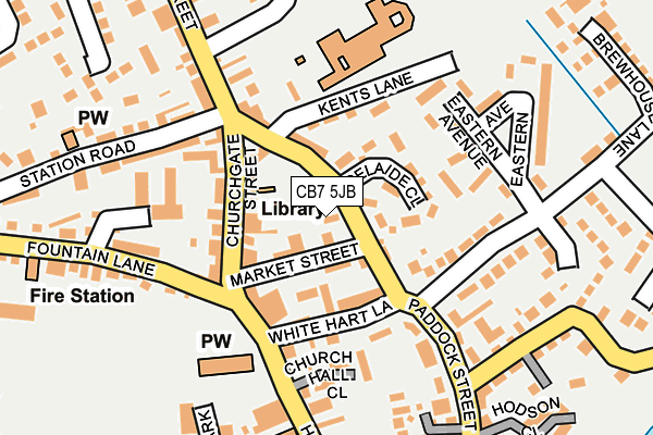 CB7 5JB map - OS OpenMap – Local (Ordnance Survey)