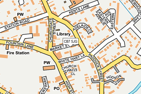 CB7 5JG map - OS OpenMap – Local (Ordnance Survey)