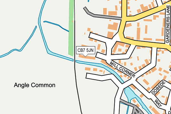 CB7 5JN map - OS OpenMap – Local (Ordnance Survey)