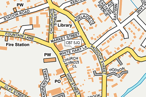 CB7 5JQ map - OS OpenMap – Local (Ordnance Survey)