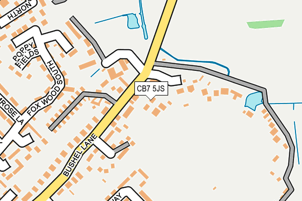 CB7 5JS map - OS OpenMap – Local (Ordnance Survey)