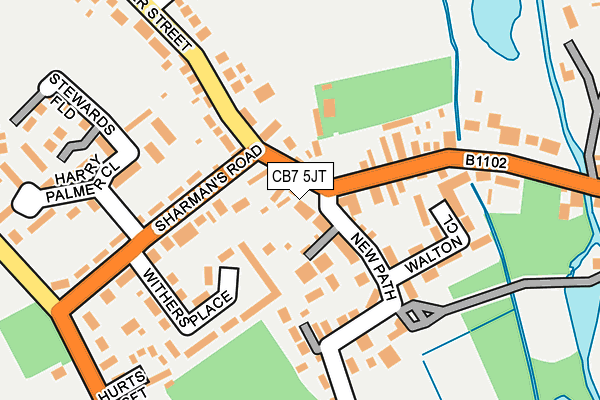 CB7 5JT map - OS OpenMap – Local (Ordnance Survey)