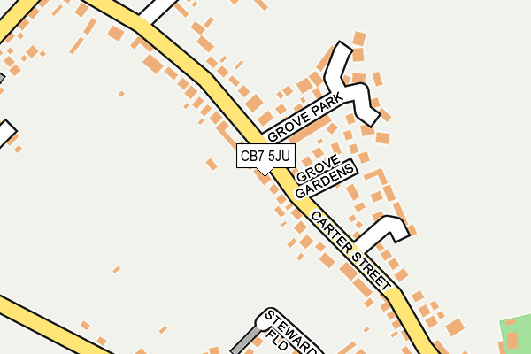 CB7 5JU map - OS OpenMap – Local (Ordnance Survey)