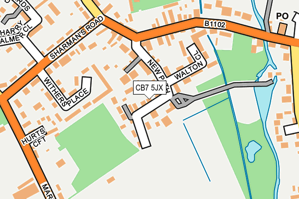 CB7 5JX map - OS OpenMap – Local (Ordnance Survey)