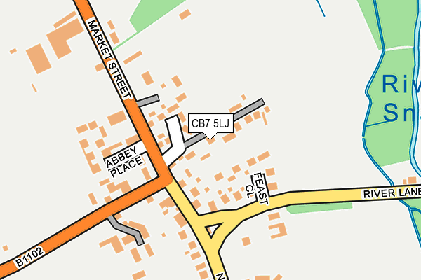 CB7 5LJ map - OS OpenMap – Local (Ordnance Survey)
