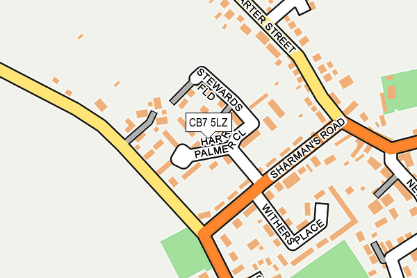 CB7 5LZ map - OS OpenMap – Local (Ordnance Survey)