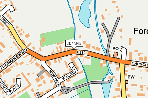 CB7 5NG map - OS OpenMap – Local (Ordnance Survey)