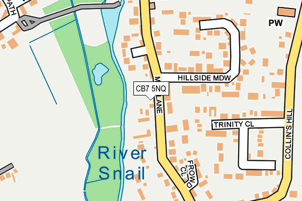 CB7 5NQ map - OS OpenMap – Local (Ordnance Survey)