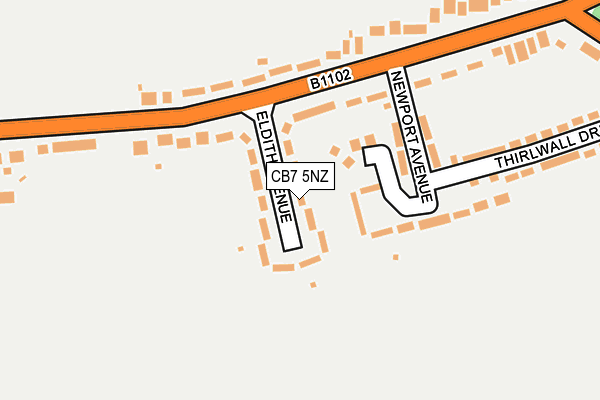 CB7 5NZ map - OS OpenMap – Local (Ordnance Survey)
