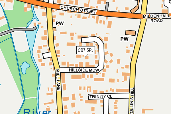 CB7 5PJ map - OS OpenMap – Local (Ordnance Survey)