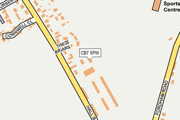 CB7 5PW map - OS OpenMap – Local (Ordnance Survey)
