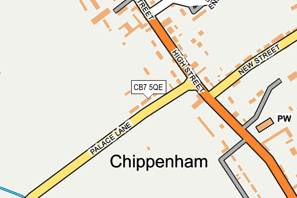 CB7 5QE map - OS OpenMap – Local (Ordnance Survey)