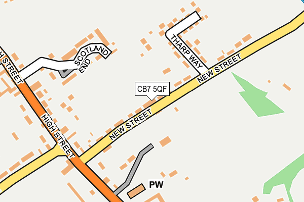 CB7 5QF map - OS OpenMap – Local (Ordnance Survey)