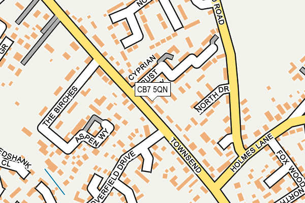 CB7 5QN map - OS OpenMap – Local (Ordnance Survey)