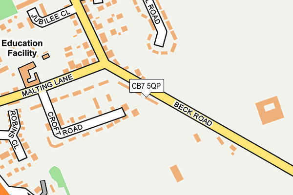 CB7 5QP map - OS OpenMap – Local (Ordnance Survey)