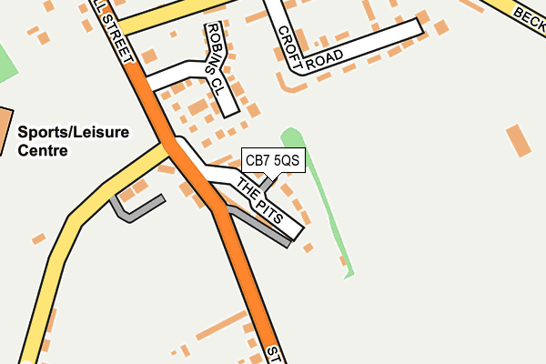 CB7 5QS map - OS OpenMap – Local (Ordnance Survey)