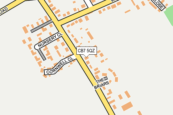 CB7 5QZ map - OS OpenMap – Local (Ordnance Survey)