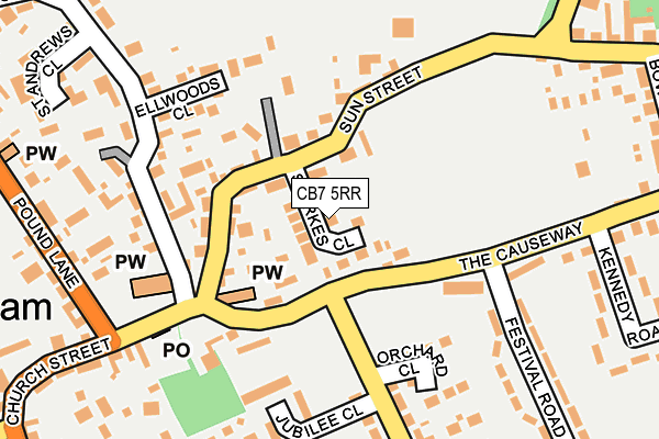 CB7 5RR map - OS OpenMap – Local (Ordnance Survey)
