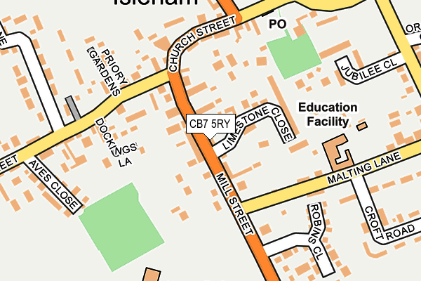 CB7 5RY map - OS OpenMap – Local (Ordnance Survey)