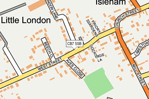 CB7 5SB map - OS OpenMap – Local (Ordnance Survey)