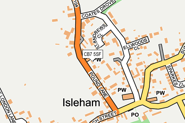 CB7 5SF map - OS OpenMap – Local (Ordnance Survey)