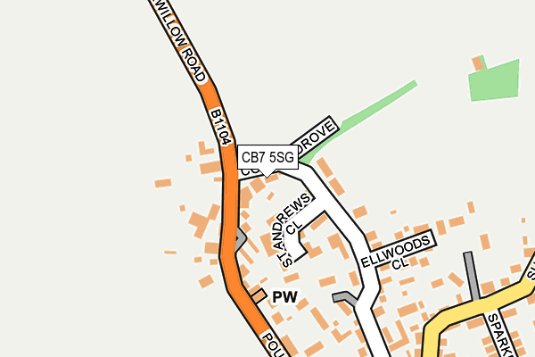 CB7 5SG map - OS OpenMap – Local (Ordnance Survey)