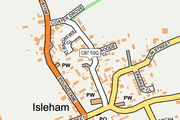 CB7 5SQ map - OS OpenMap – Local (Ordnance Survey)