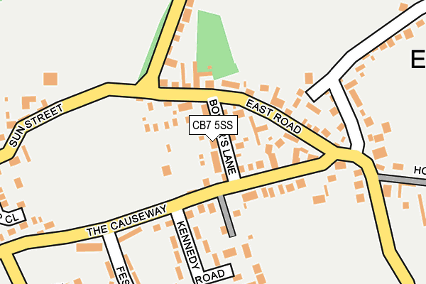 CB7 5SS map - OS OpenMap – Local (Ordnance Survey)