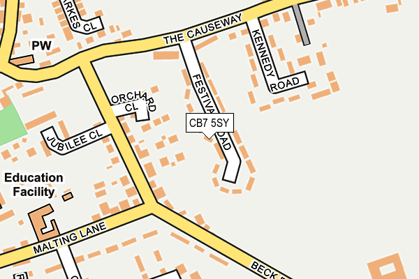 CB7 5SY map - OS OpenMap – Local (Ordnance Survey)
