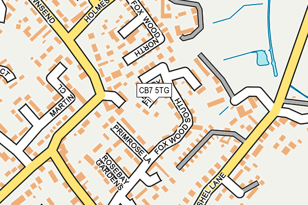 CB7 5TG map - OS OpenMap – Local (Ordnance Survey)