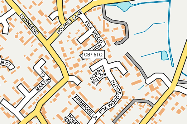 CB7 5TQ map - OS OpenMap – Local (Ordnance Survey)