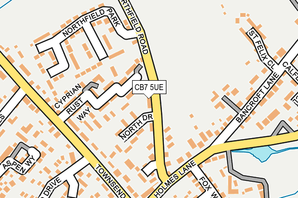 CB7 5UE map - OS OpenMap – Local (Ordnance Survey)
