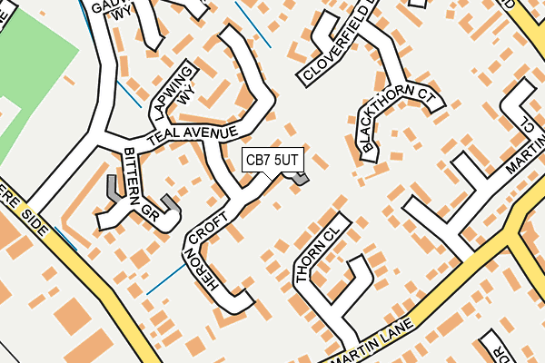 CB7 5UT map - OS OpenMap – Local (Ordnance Survey)