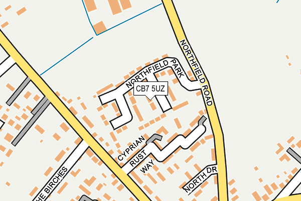 CB7 5UZ map - OS OpenMap – Local (Ordnance Survey)