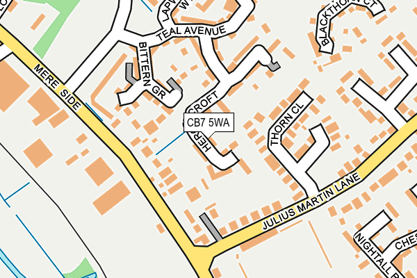 CB7 5WA map - OS OpenMap – Local (Ordnance Survey)