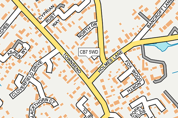 CB7 5WD map - OS OpenMap – Local (Ordnance Survey)