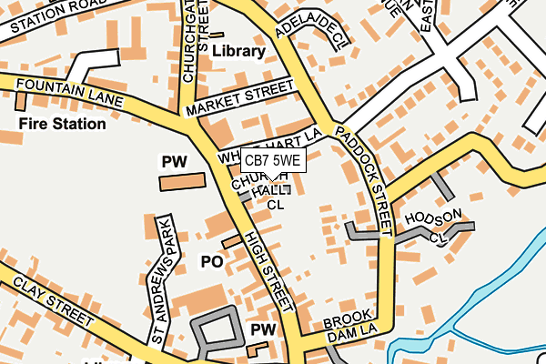CB7 5WE map - OS OpenMap – Local (Ordnance Survey)