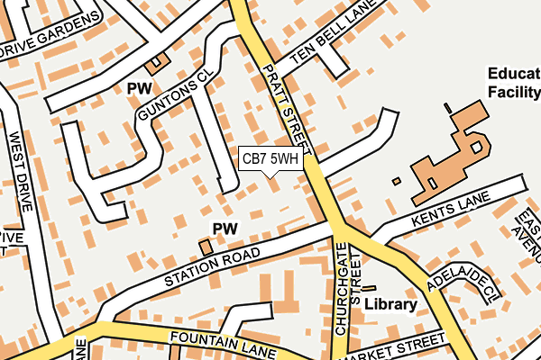 CB7 5WH map - OS OpenMap – Local (Ordnance Survey)