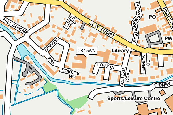 CB7 5WN map - OS OpenMap – Local (Ordnance Survey)