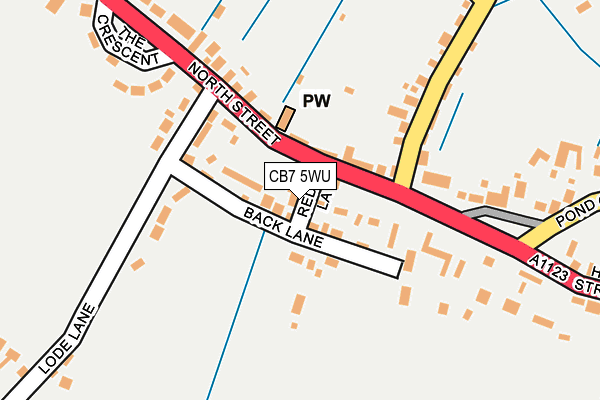 CB7 5WU map - OS OpenMap – Local (Ordnance Survey)