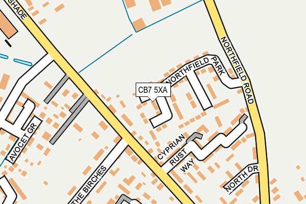 CB7 5XA map - OS OpenMap – Local (Ordnance Survey)