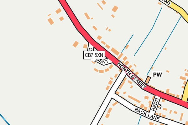 CB7 5XN map - OS OpenMap – Local (Ordnance Survey)
