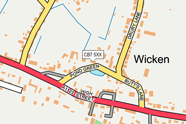 CB7 5XX map - OS OpenMap – Local (Ordnance Survey)