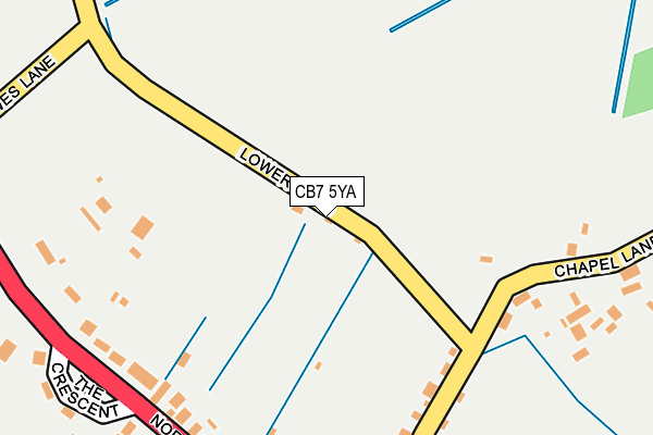 CB7 5YA map - OS OpenMap – Local (Ordnance Survey)
