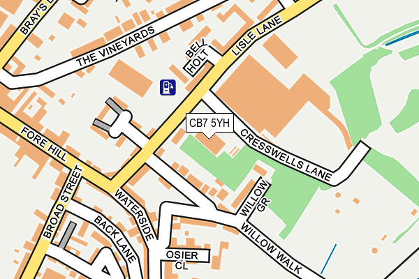 CB7 5YH map - OS OpenMap – Local (Ordnance Survey)