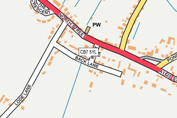 CB7 5YL map - OS OpenMap – Local (Ordnance Survey)