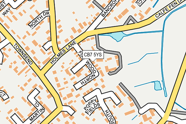 CB7 5YS map - OS OpenMap – Local (Ordnance Survey)