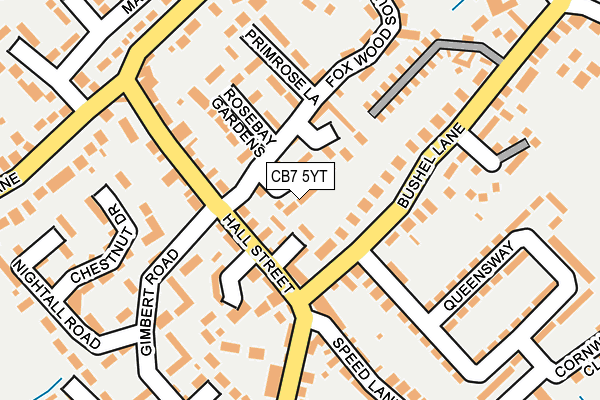CB7 5YT map - OS OpenMap – Local (Ordnance Survey)
