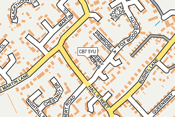 CB7 5YU map - OS OpenMap – Local (Ordnance Survey)