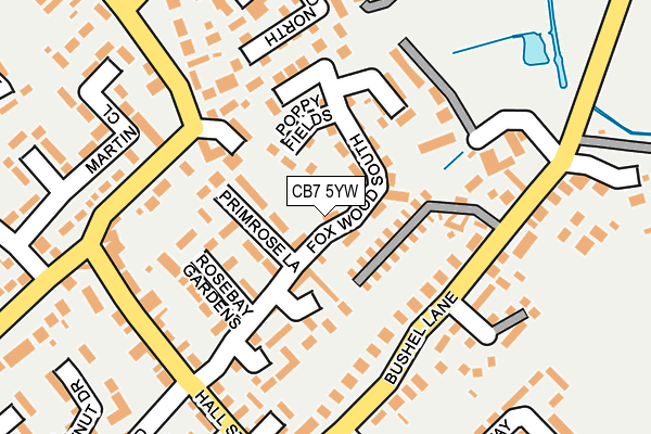 CB7 5YW map - OS OpenMap – Local (Ordnance Survey)